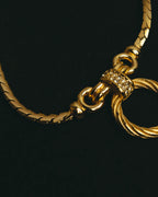 "Christian Dior" 80's-90's Gold tone rhinestone necklace