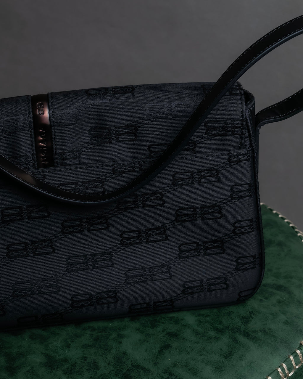 "BALENCIAGA" BB monogram jacquard shoulder bag