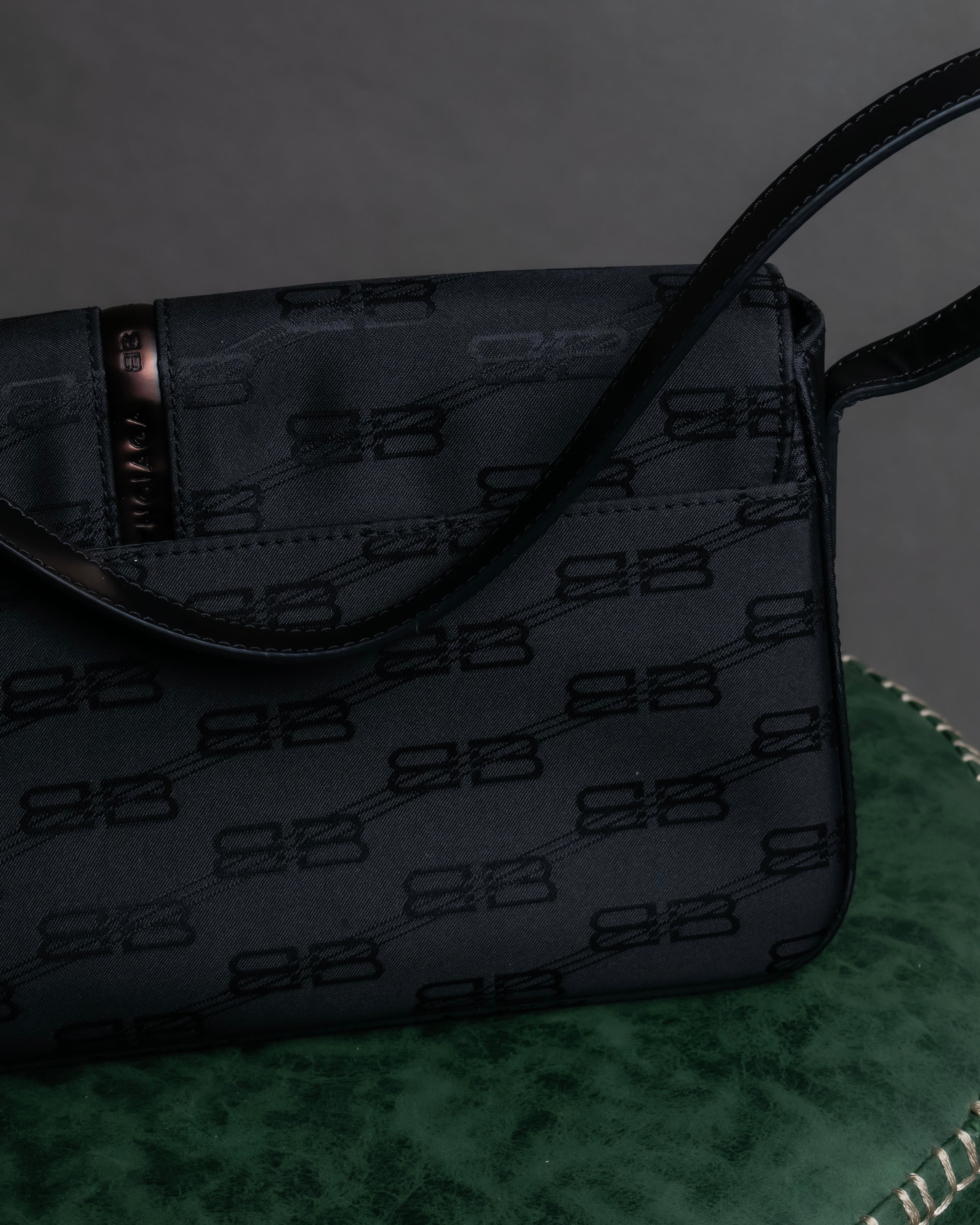 "BALENCIAGA" BB monogram jacquard shoulder bag