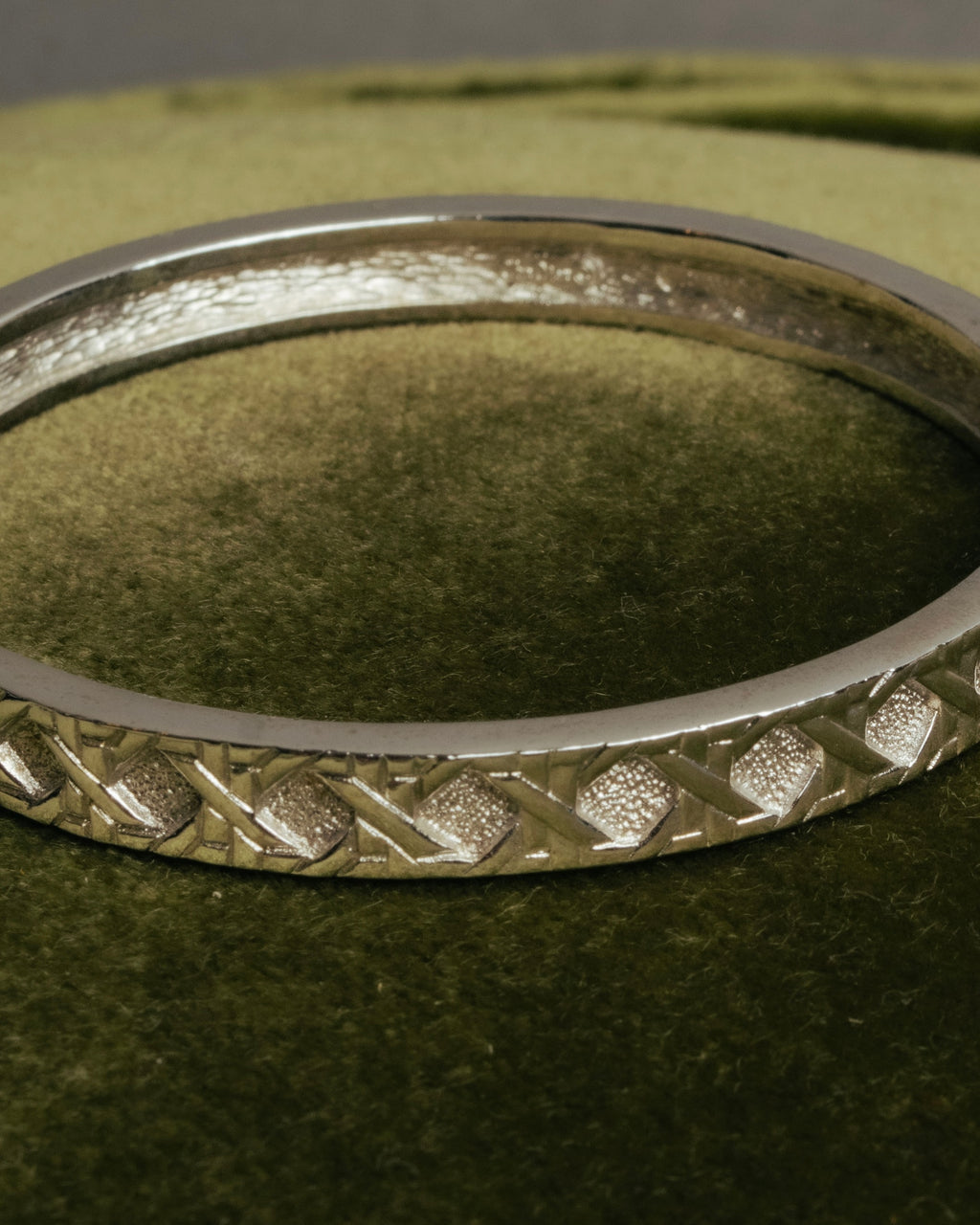 "Christian Dior" 70's-80's German-made textured geometric pattern bangle