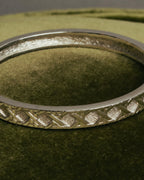 "Christian Dior" 70's-80's German-made textured geometric pattern bangle