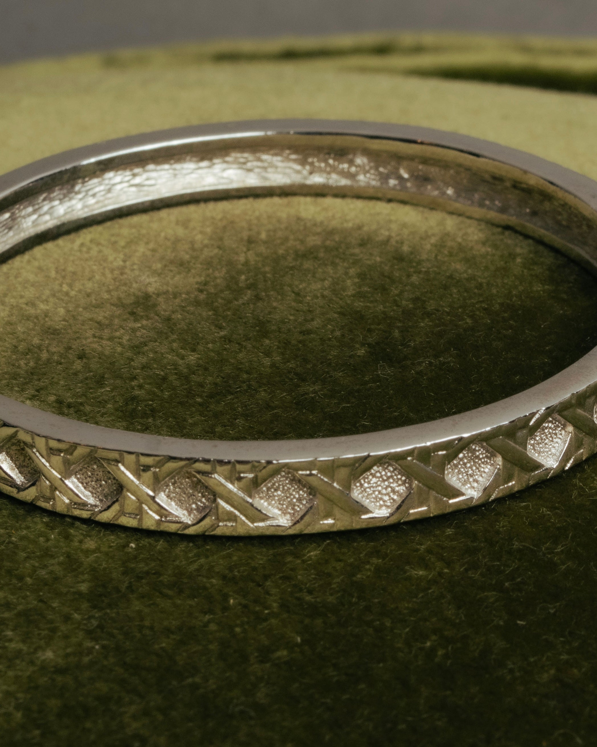 "Christian Dior" 70's-80's German-made textured geometric pattern bangle