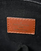 LOUIS VUITTON/ “V Tote mm” Monogram Canvas & Leather Handbag