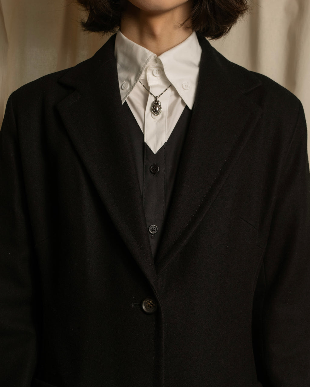 -SPECIAL- "CELINE" 1997-04's Michael Kors period minimal detail long chester coat