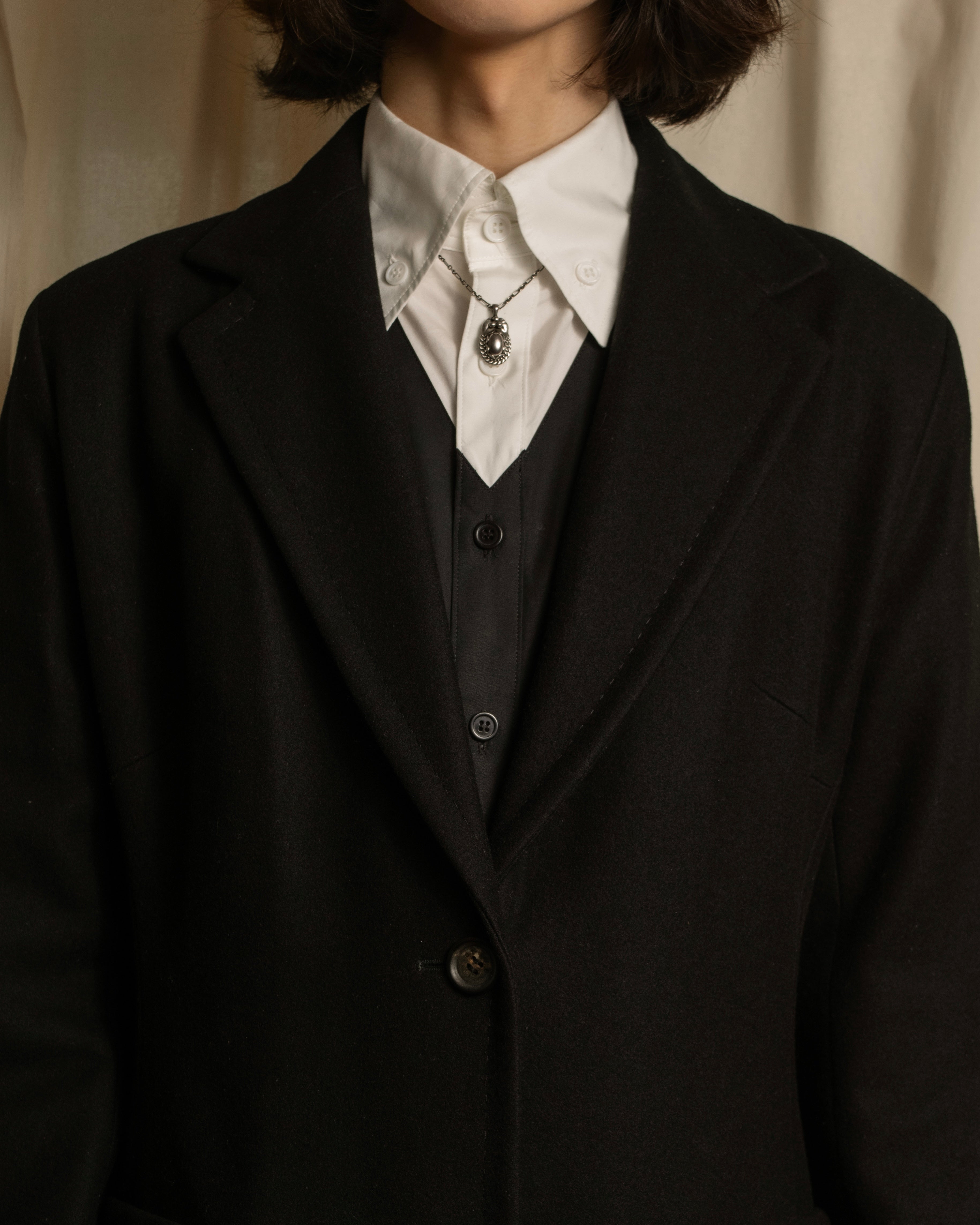 -SPECIAL- "CELINE" 1997-04's Michael Kors period minimal detail long chester coat