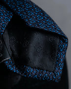 "GUCCI" Navy micro pattern silk necktie