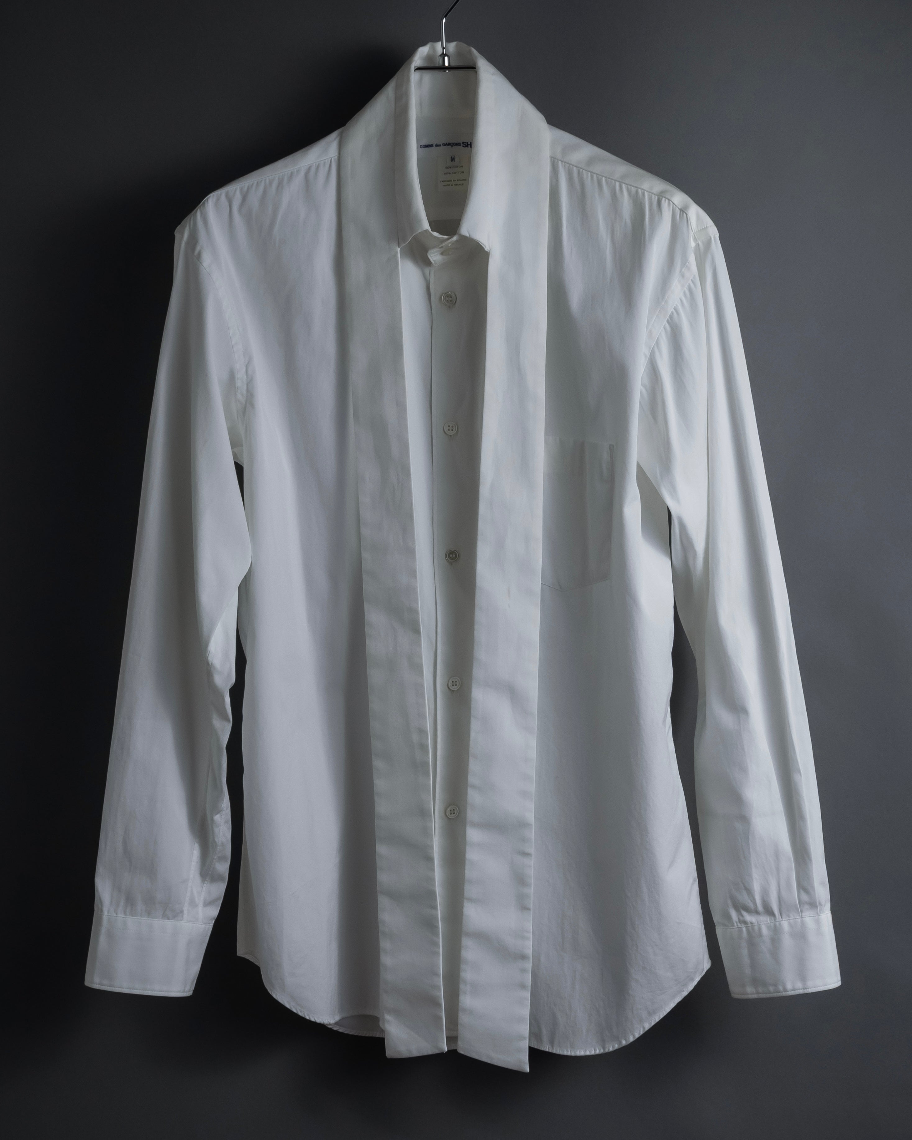 "COMME des GARCONS SHIRT" 01AW French cotton bowtie shirt