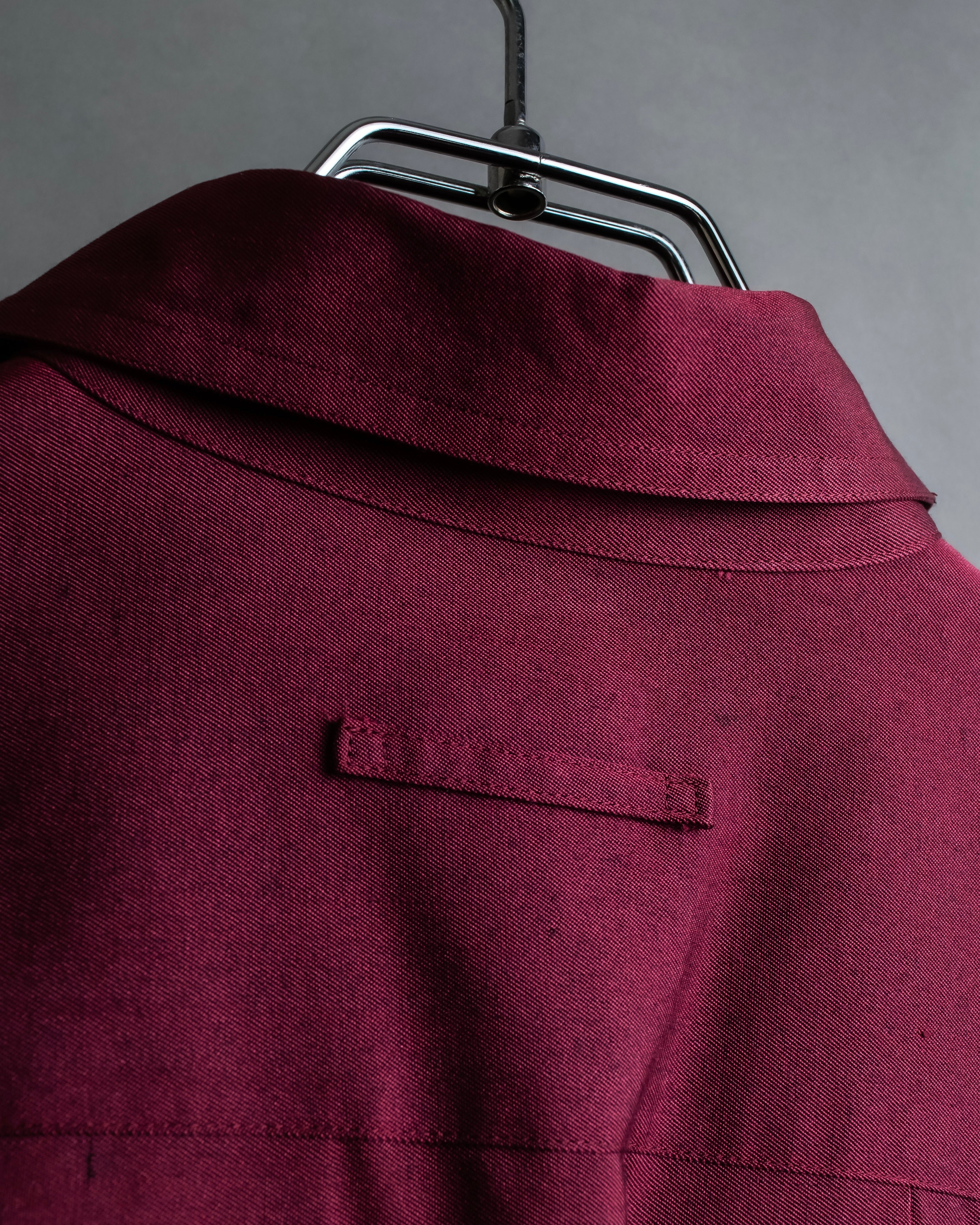 "JEAN PAUL GAULTIER FEMME"
 Waist different material switching design shirt