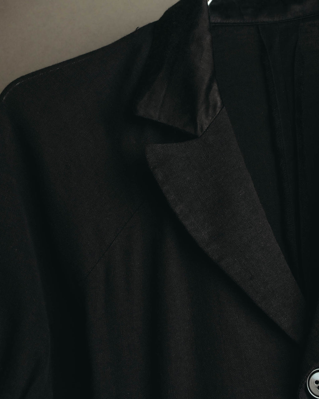 "i wish Y's bis" late 80's-90's Relaxed linen cotton long jacket