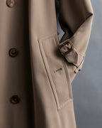 "BURBERRY" Military detail belted maxi length trench coat