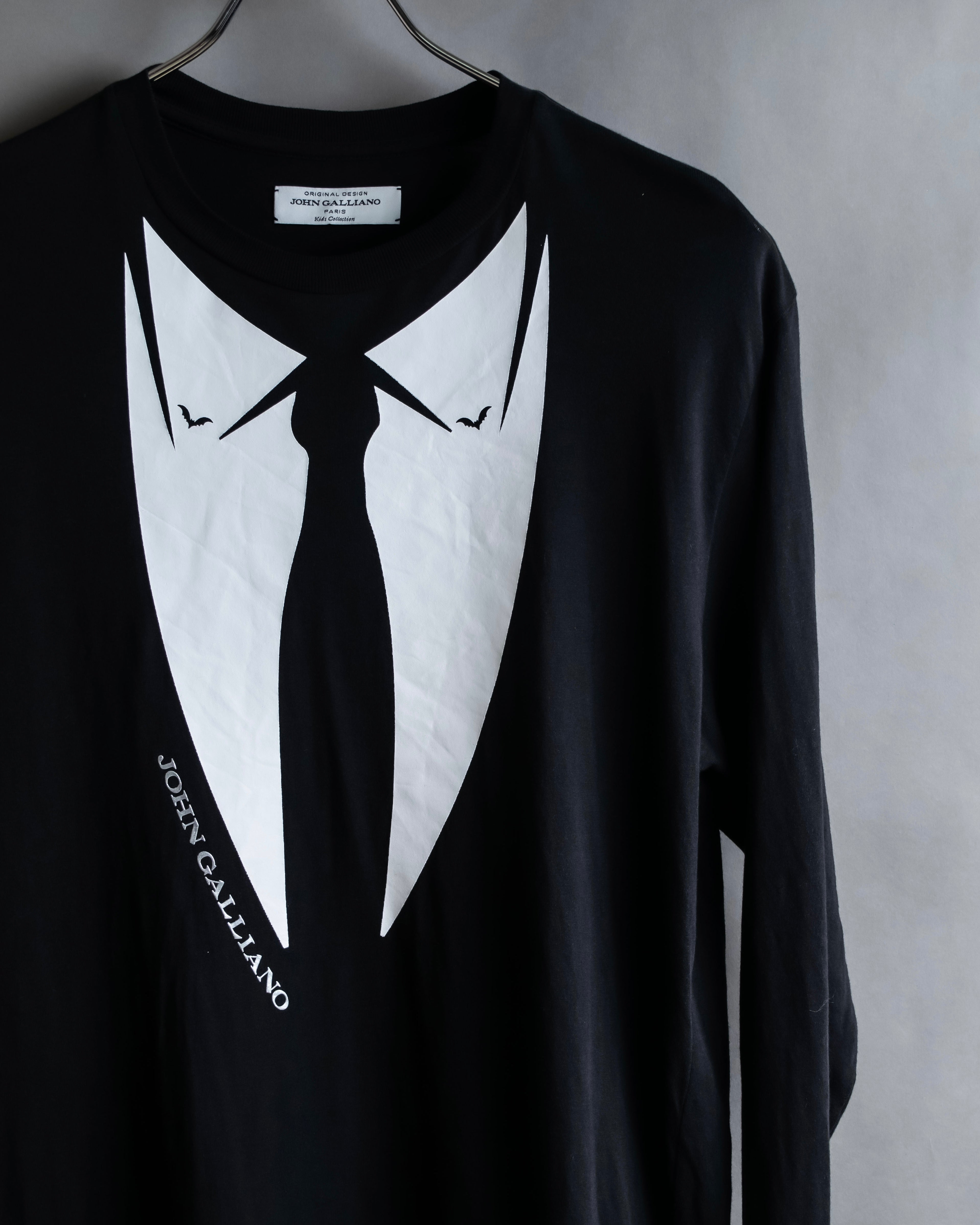 "John Galliano" Tie motif trompe l'oeil design pullover