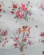 “GUCCI” Botanical printed silk scarf