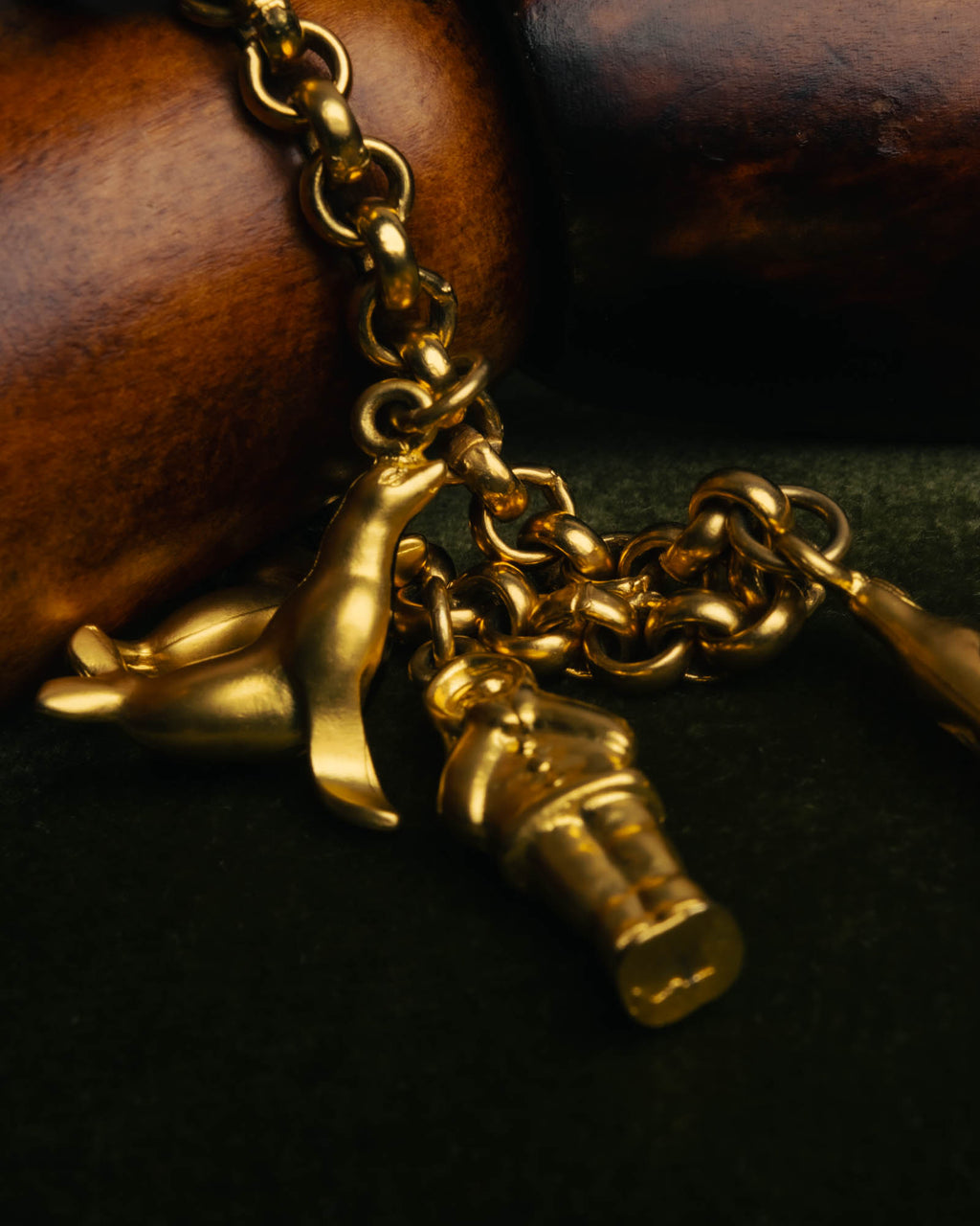 "Salvatore Ferragamo" 80's-90's Playful winter charm bracelet