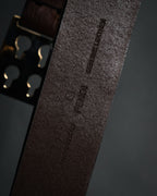 “FENDI” 2000’s FF studded sculptural leather belt