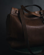 "MAURO GOVERNA" 00’s-10’s lamb leather belted draped bag