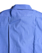 CÉLINE/ Beautiful Colored Logo Embroidered Cotton Shirt Blue