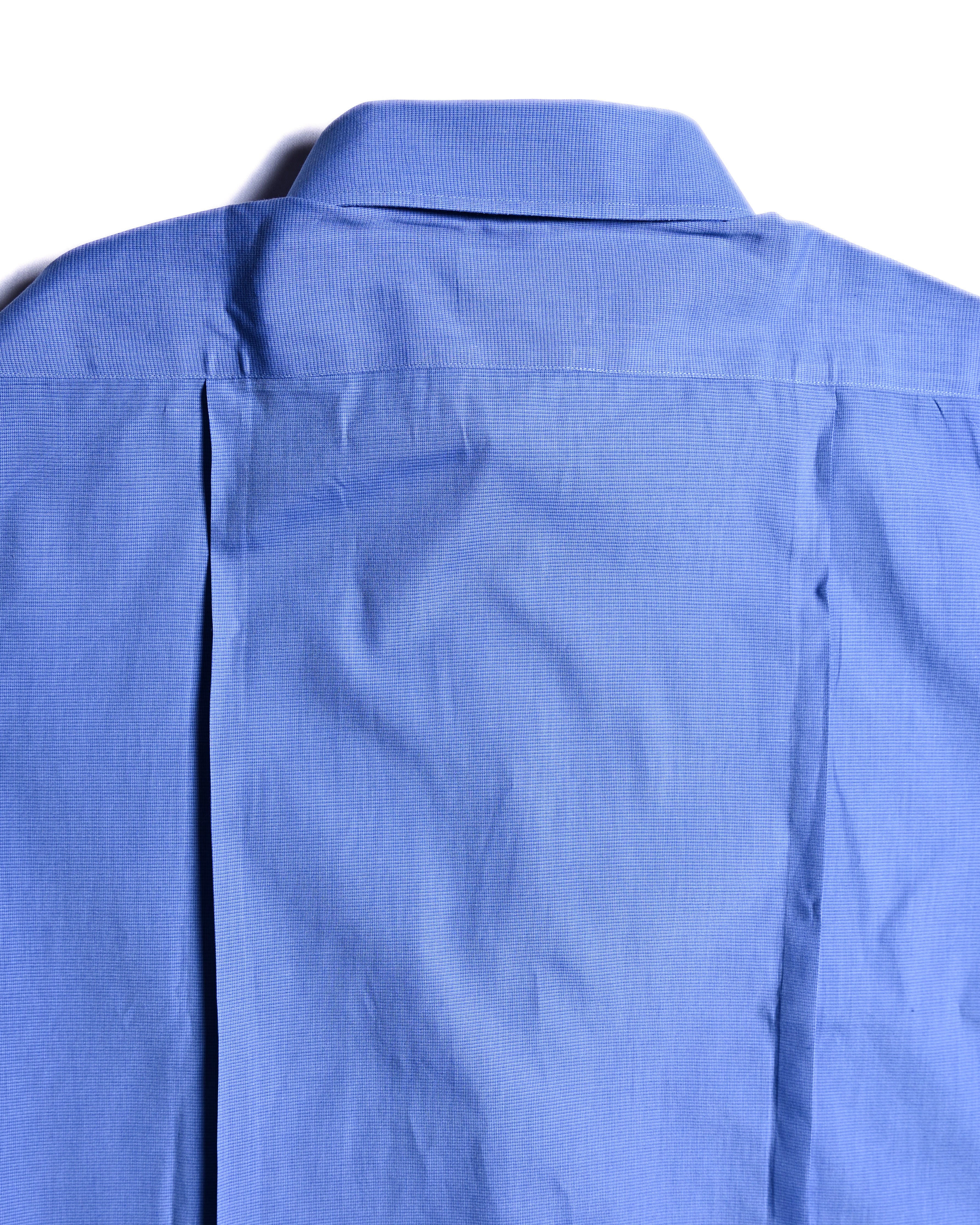 CÉLINE/ Beautiful Colored Logo Embroidered Cotton Shirt Blue
