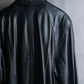 "PIERRE BALMAIN" Oversized double-breasted lamb leather tailored jacket