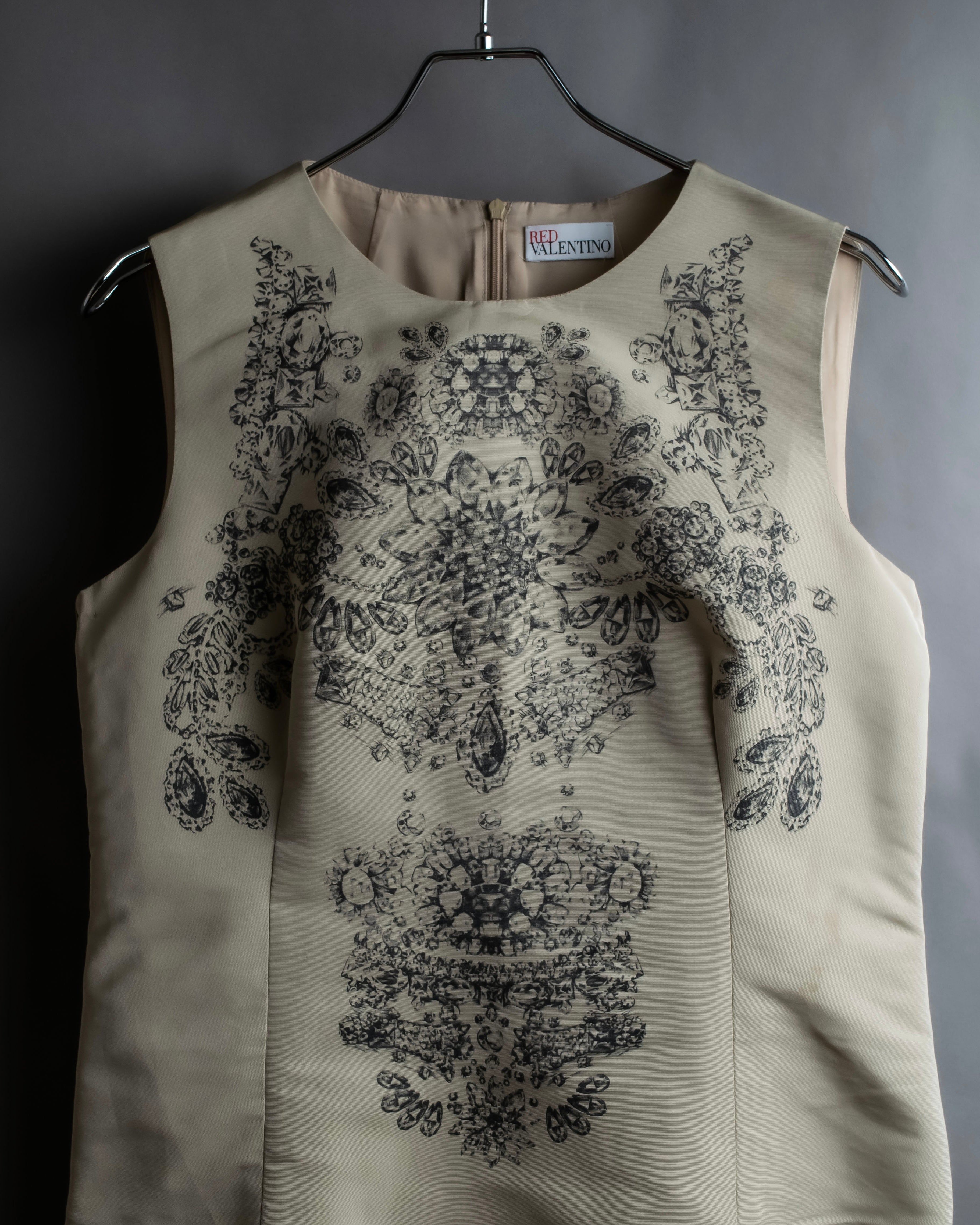 "RED VALENTINO" Baroque print sleeveless dress