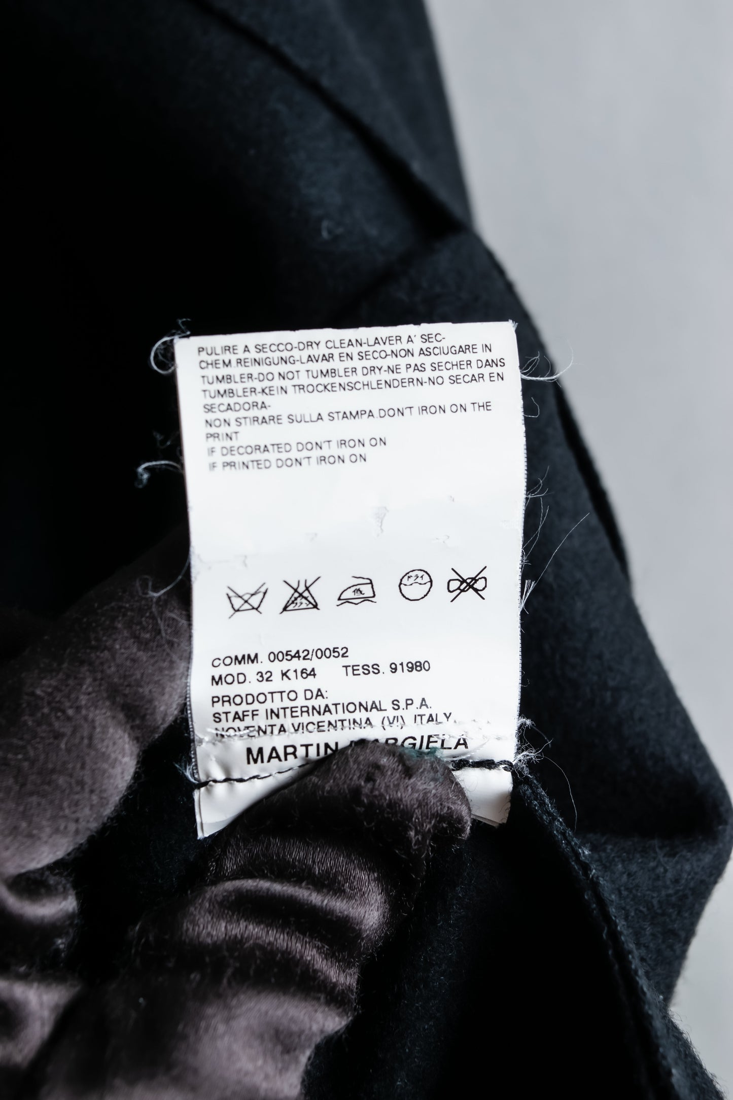 "MM6 MAISON MARGIELA" Wool blend zip up cape collar jacket