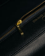 “Valentino Garavani” 90’s-00’s Structured V logo leather handbag