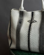 "Vivienne Westwood" Monotone python leather handbag