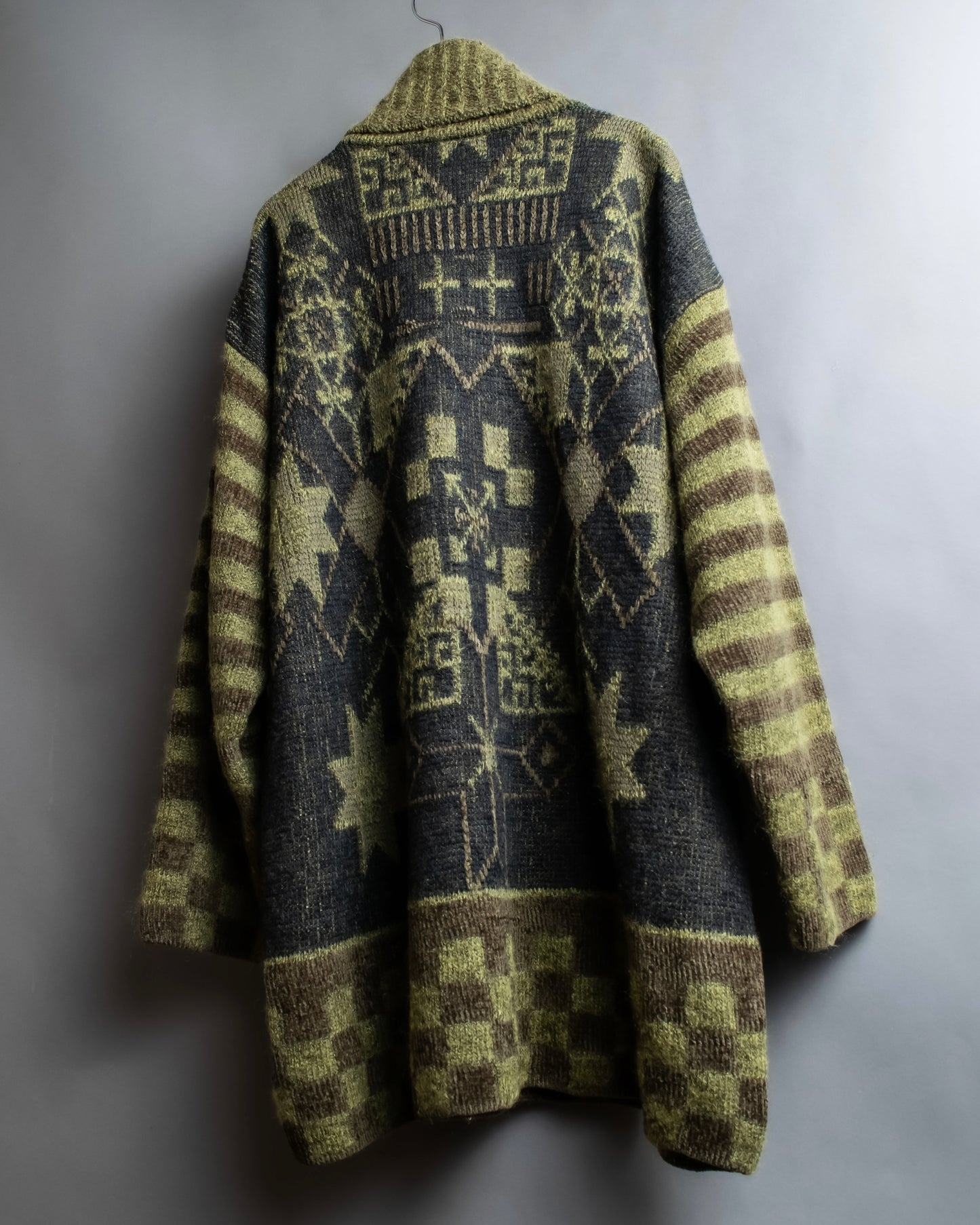 "FENDI" Artistic all over print oversized turtleneck knit