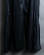 “CHANEL” Designed hem silk flare pants