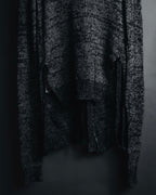 "Maison Martin Margiela" 2011AW deconstructed melange mohair wool cardigan