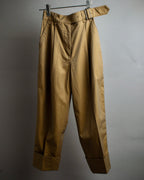"Acne Studios" Belted design cotton twill high-waisted pants