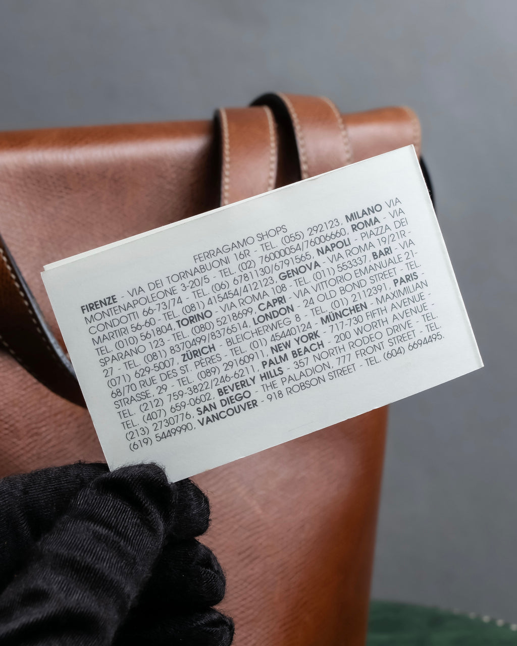 "Salvatore Ferragamo" Gold metal parts brown leather shoulder bag