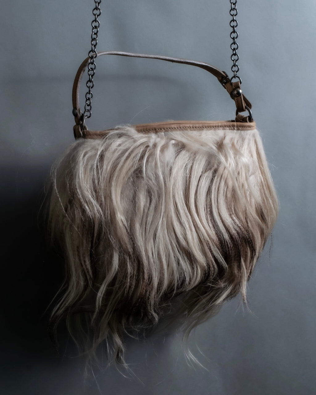 Vintage italy long fur bag