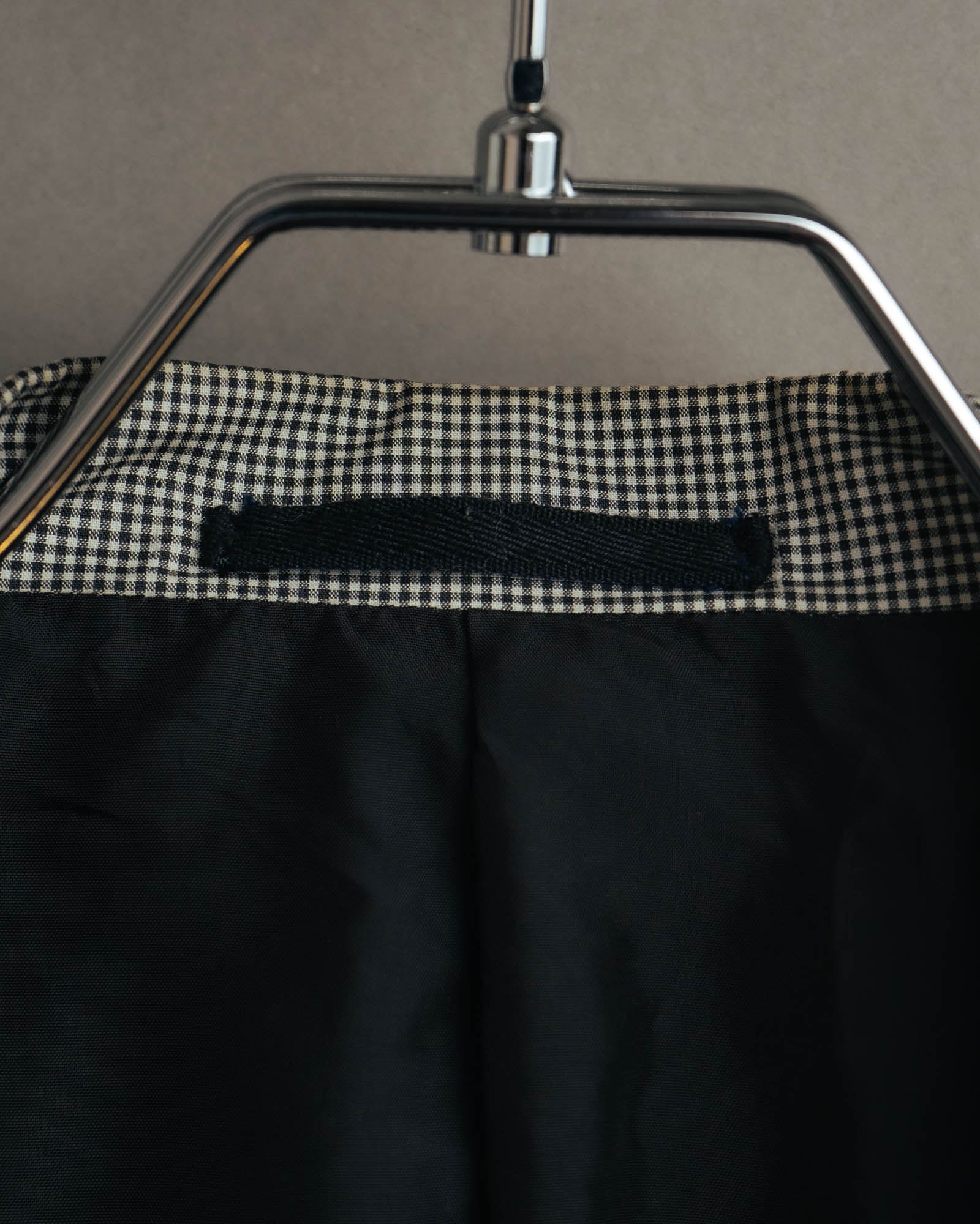 -SPECIAL- "Y's for men" 80's Double breasted houndstooth long jacket