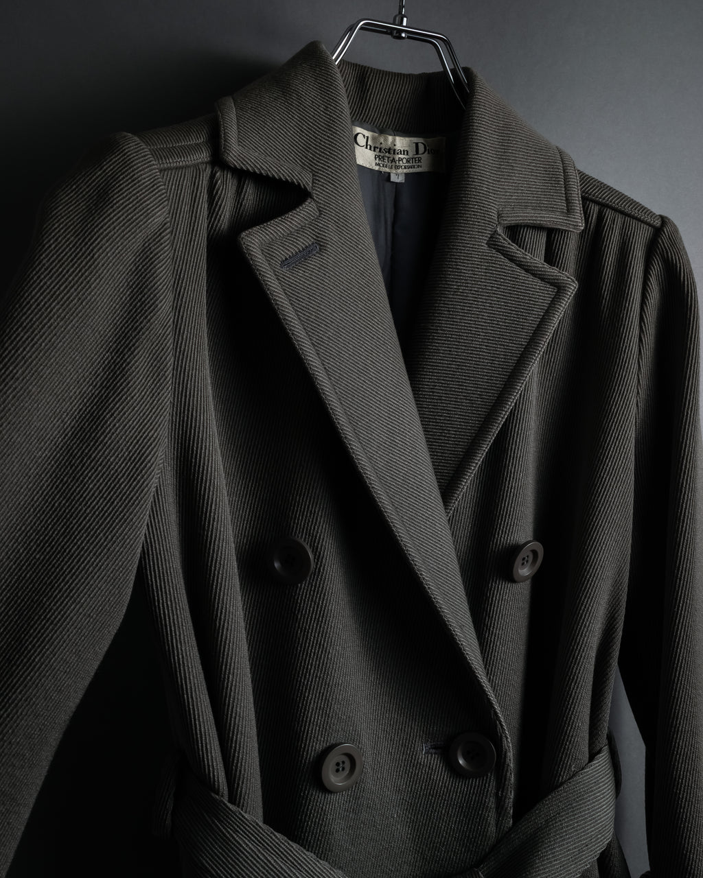 "Christian Dior" 70’s Classically tailored belted trench coat