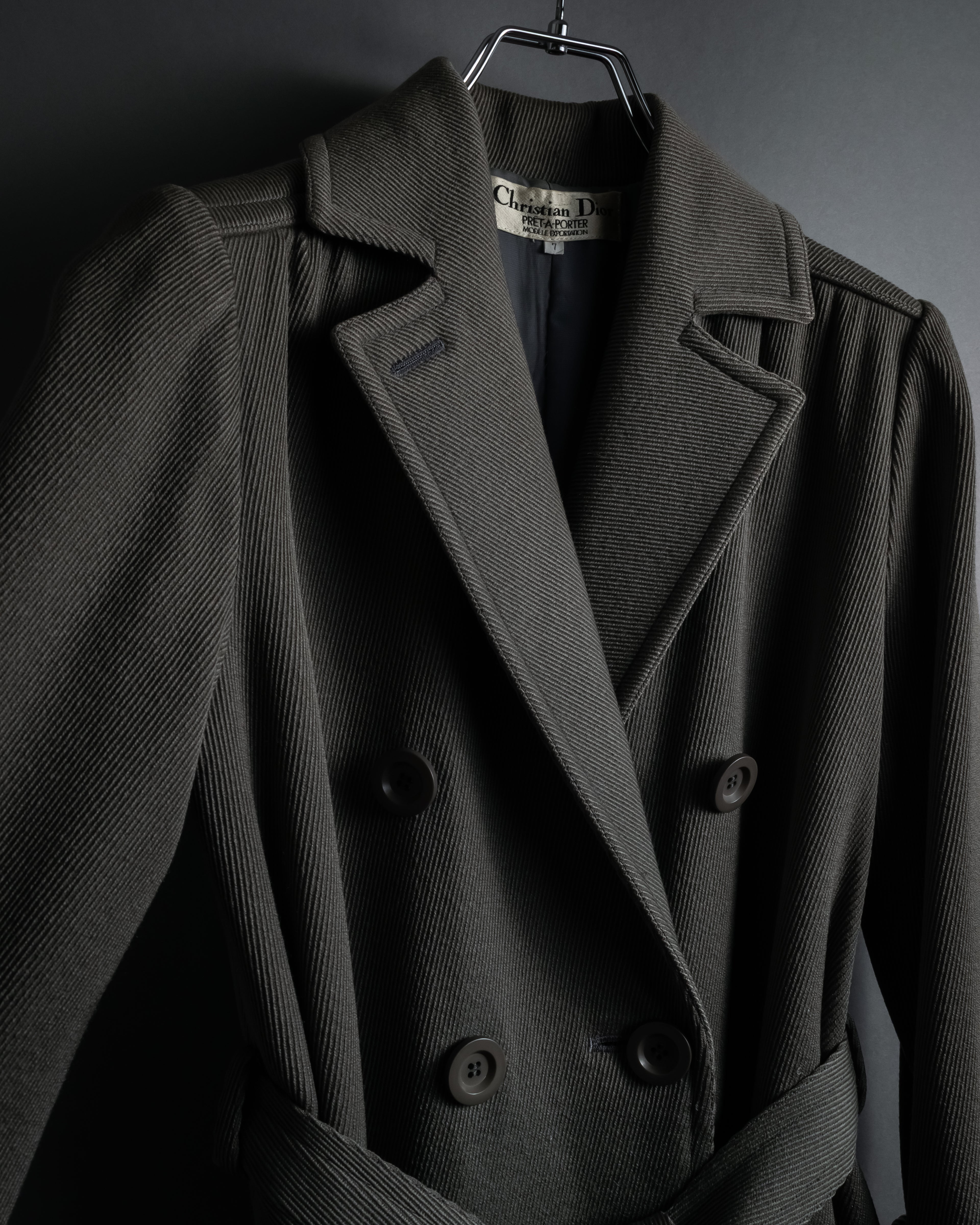 "Christian Dior" 70’s Classically tailored belted trench coat