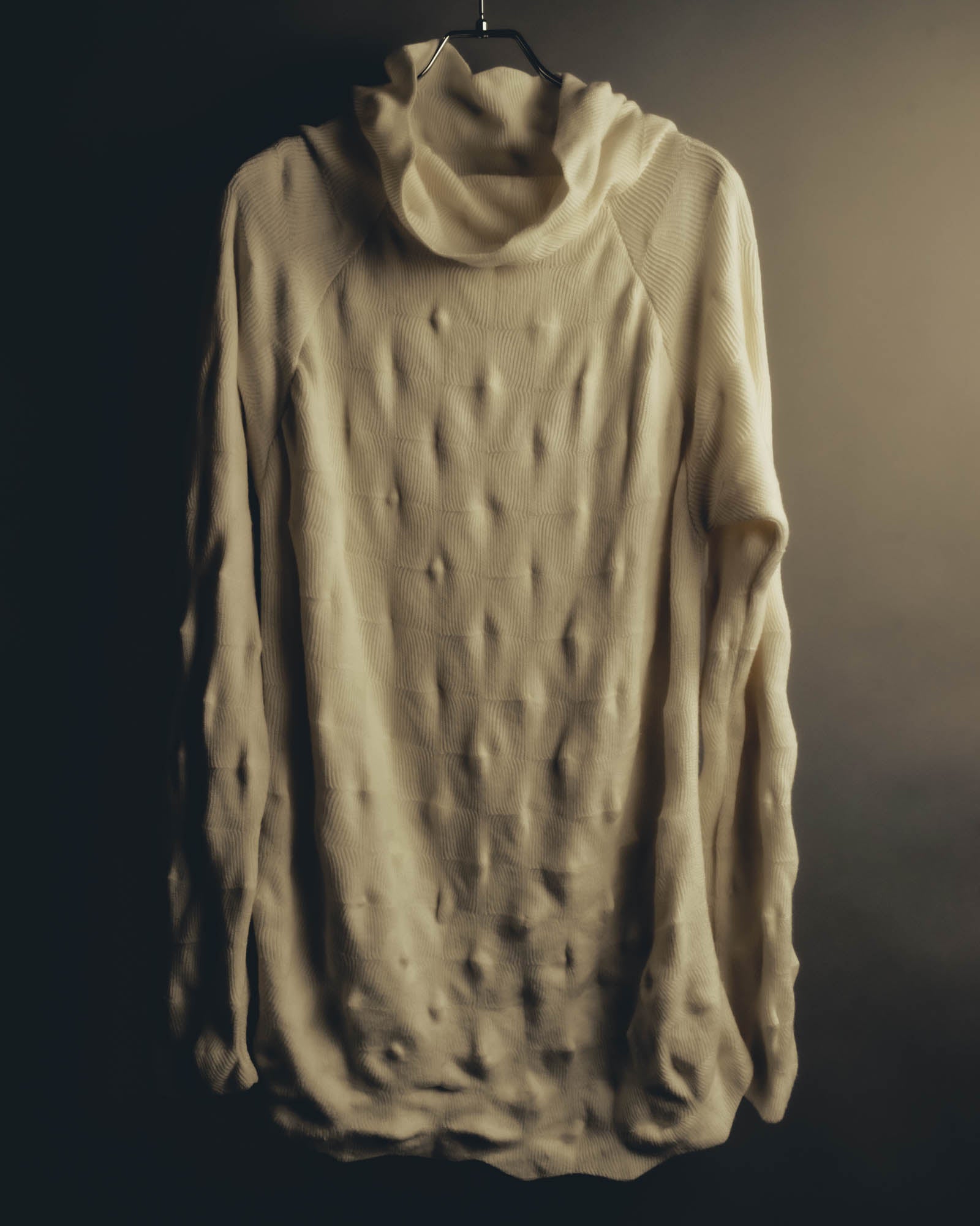 "Alexander McQueen" 90's-00's Sculptural ribbed turtleneck wool knit sweater