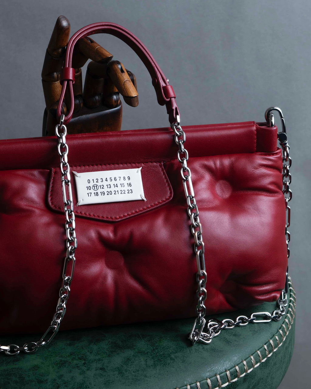 "MAISON MARGIELA" Red color Glam Slam chain shoulder bag