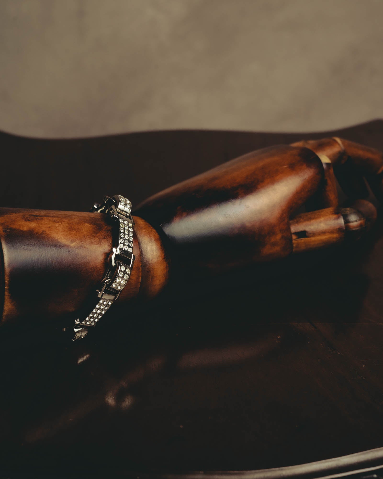 "Ferragamo" Sparkling crystal link bracelet