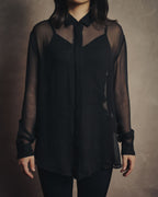-SPECIAL- “SAINT LAURENT” 2013-2017 Sheer black dress shirt