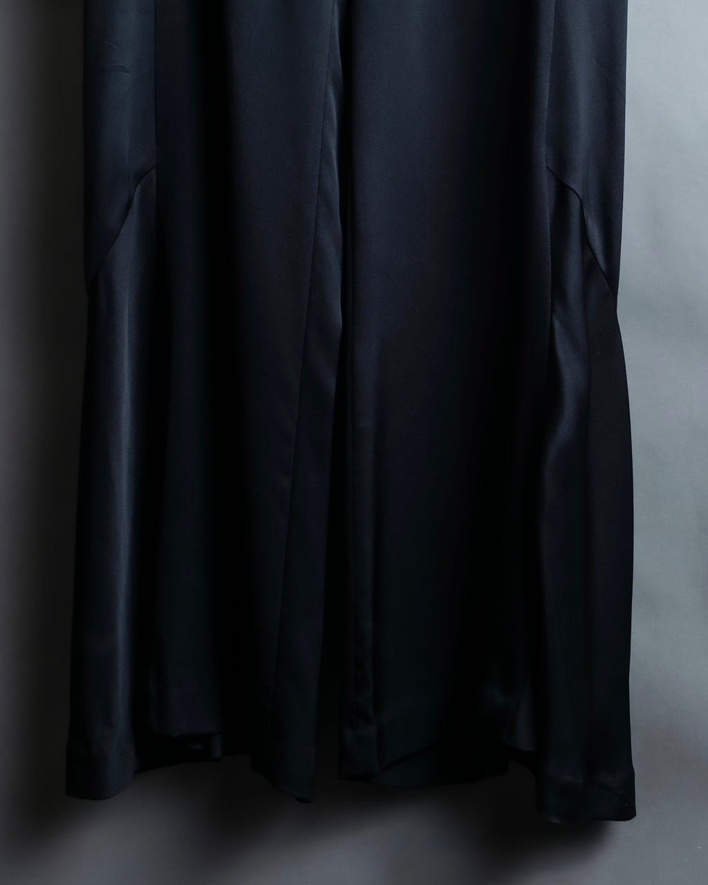 “CHANEL” Designed hem silk flare pants