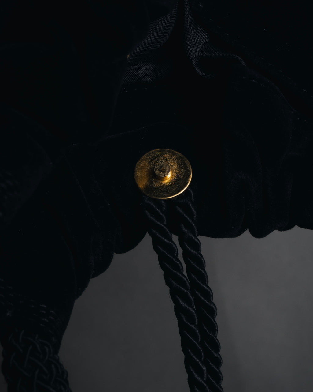 "LOEWE" Late 80s-Early 90s velvet knot tassel handbag