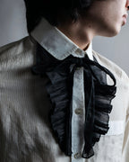"LOUIS VUITTON" Ribbon frill design regular collar shirt