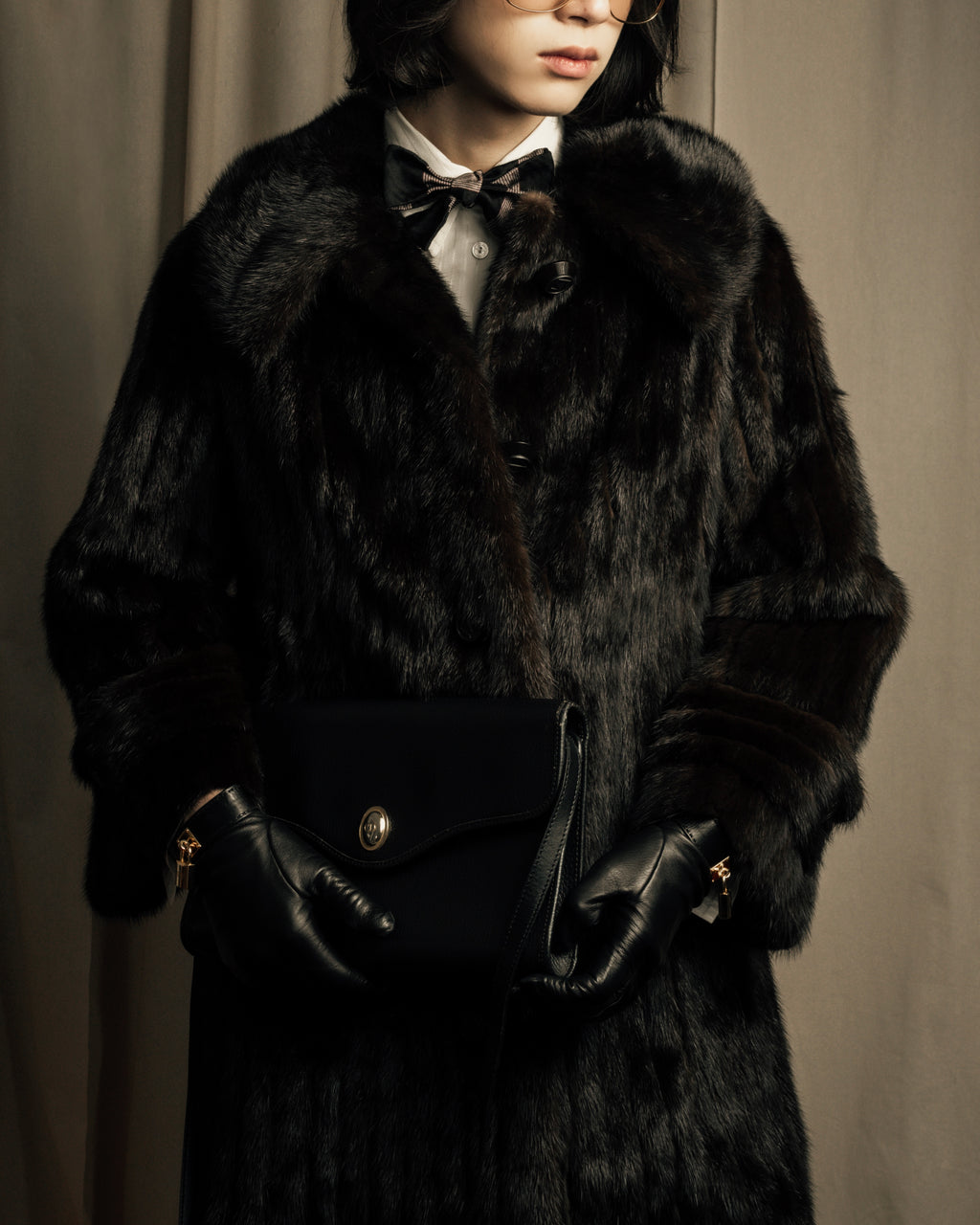 -SPECIAL- "Christian Dior Boutique Paris" 70's-80's Panel work design 100% mink fur coat