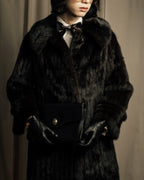 -SPECIAL- "Christian Dior Boutique Paris" 70's-80's Panel work design 100% mink fur coat