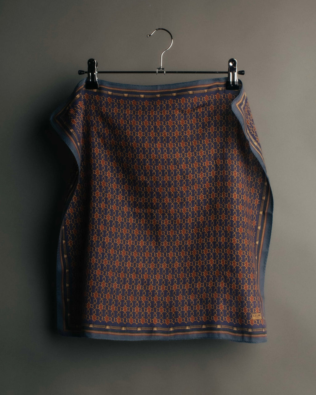 "CELINE" 80's-90's Chain print scarf