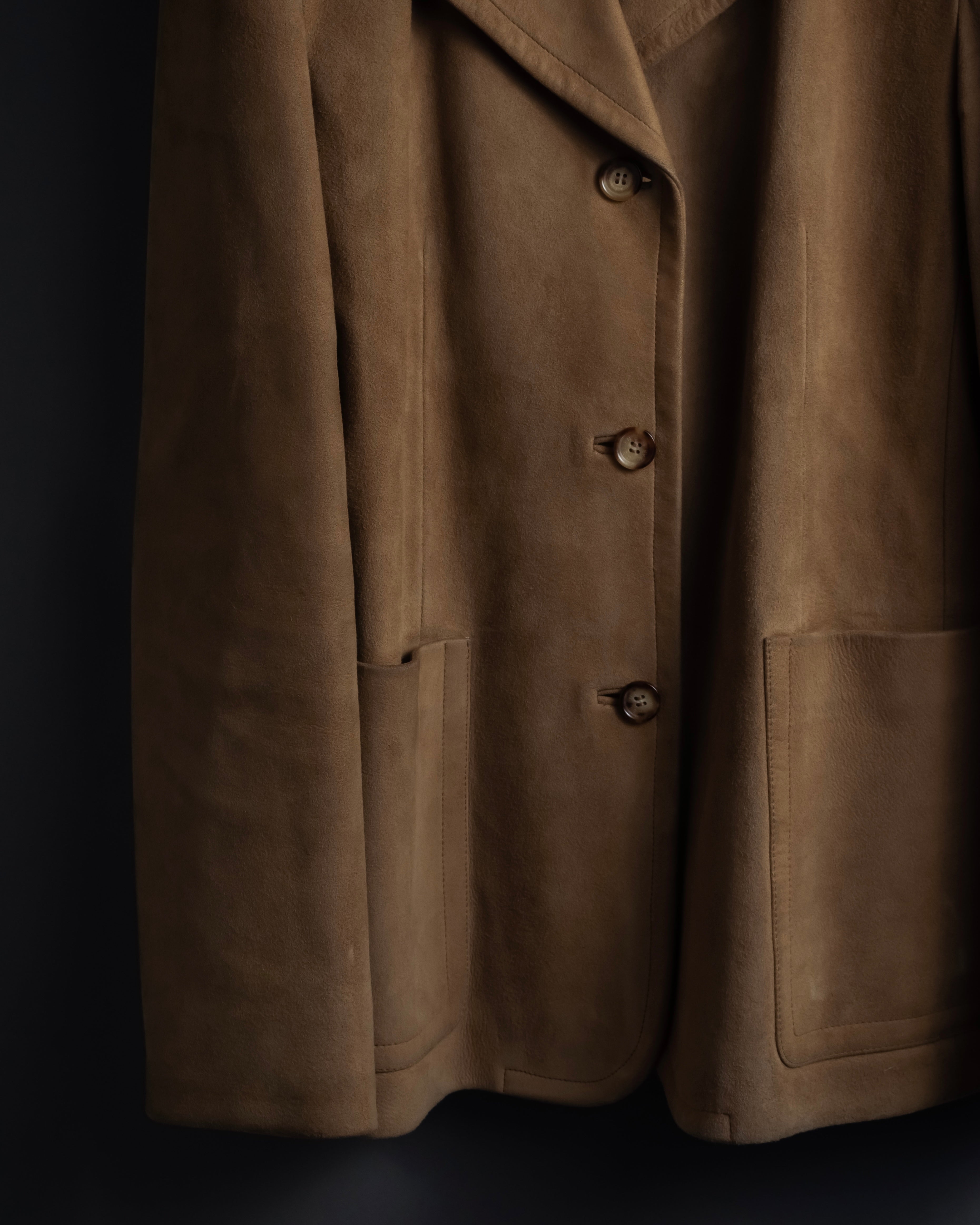 "CELINE" Relaxing design suede leather jacket