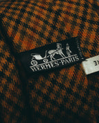 -SPECIAL- “HERMÈS” 70’s-90’s Glen plaid cashmere tie