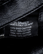 "JIL SANDER" Large flap design Harako leather shoulder bag