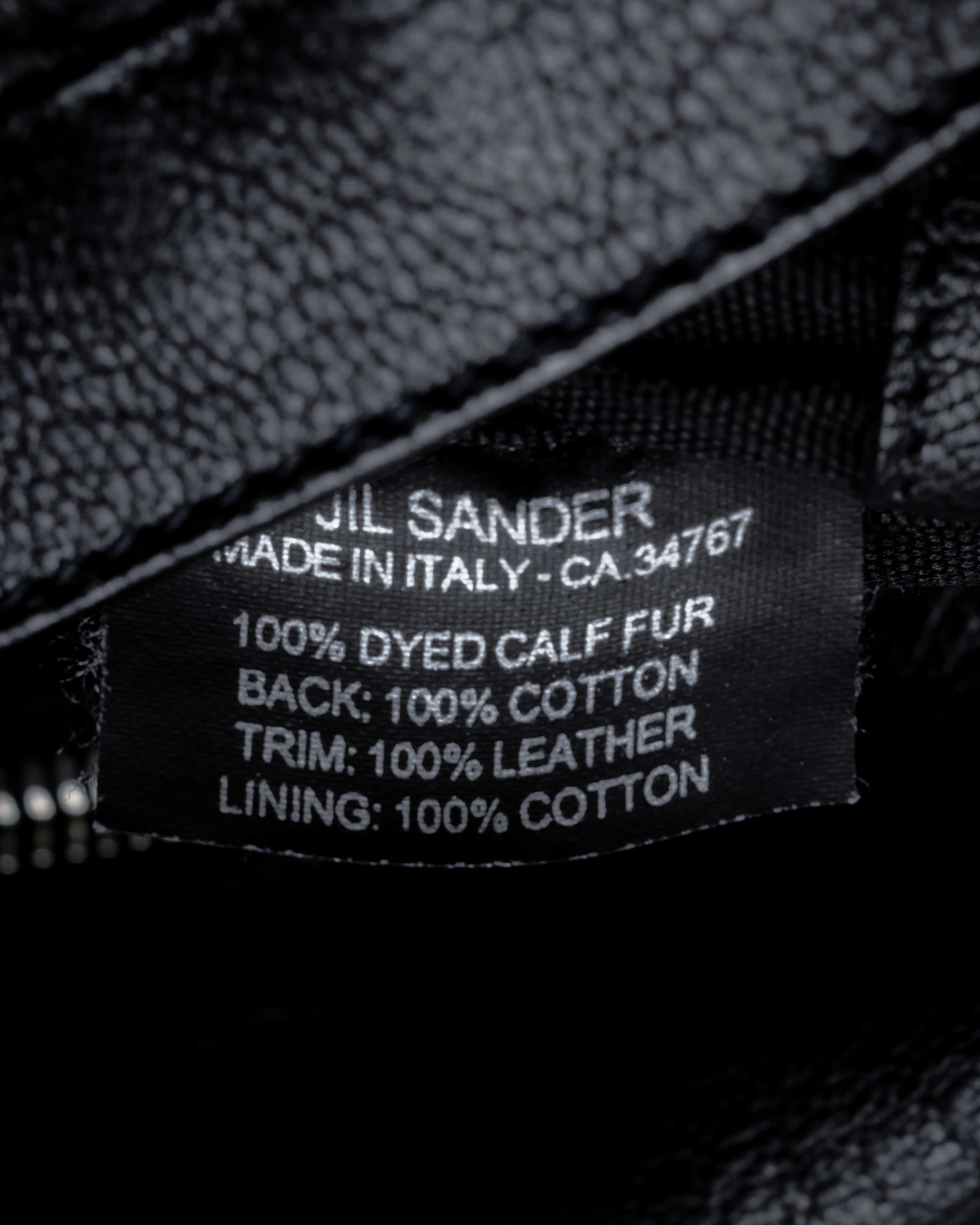 "JIL SANDER" Large flap design Harako leather shoulder bag