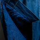 "Vintage gathered sleeve design denim long coat"